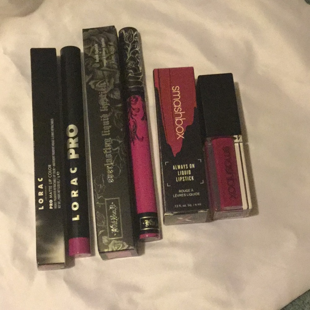 Lorac, Kat Von D, Smashbox lipsticks
